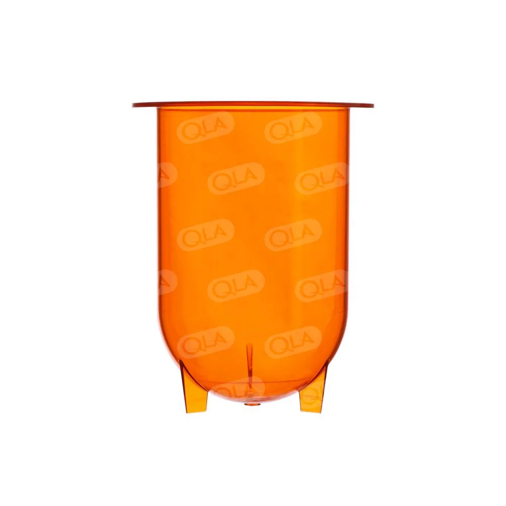 1000mL Amber Plastic Footed Vessel, Agilent/VanKel compatible