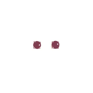 18ct Yellow Gold Ruby Stud Earrings - 0.72ct