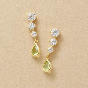 18K/10K Peridot Swinging Earrings (Yellow Gold)