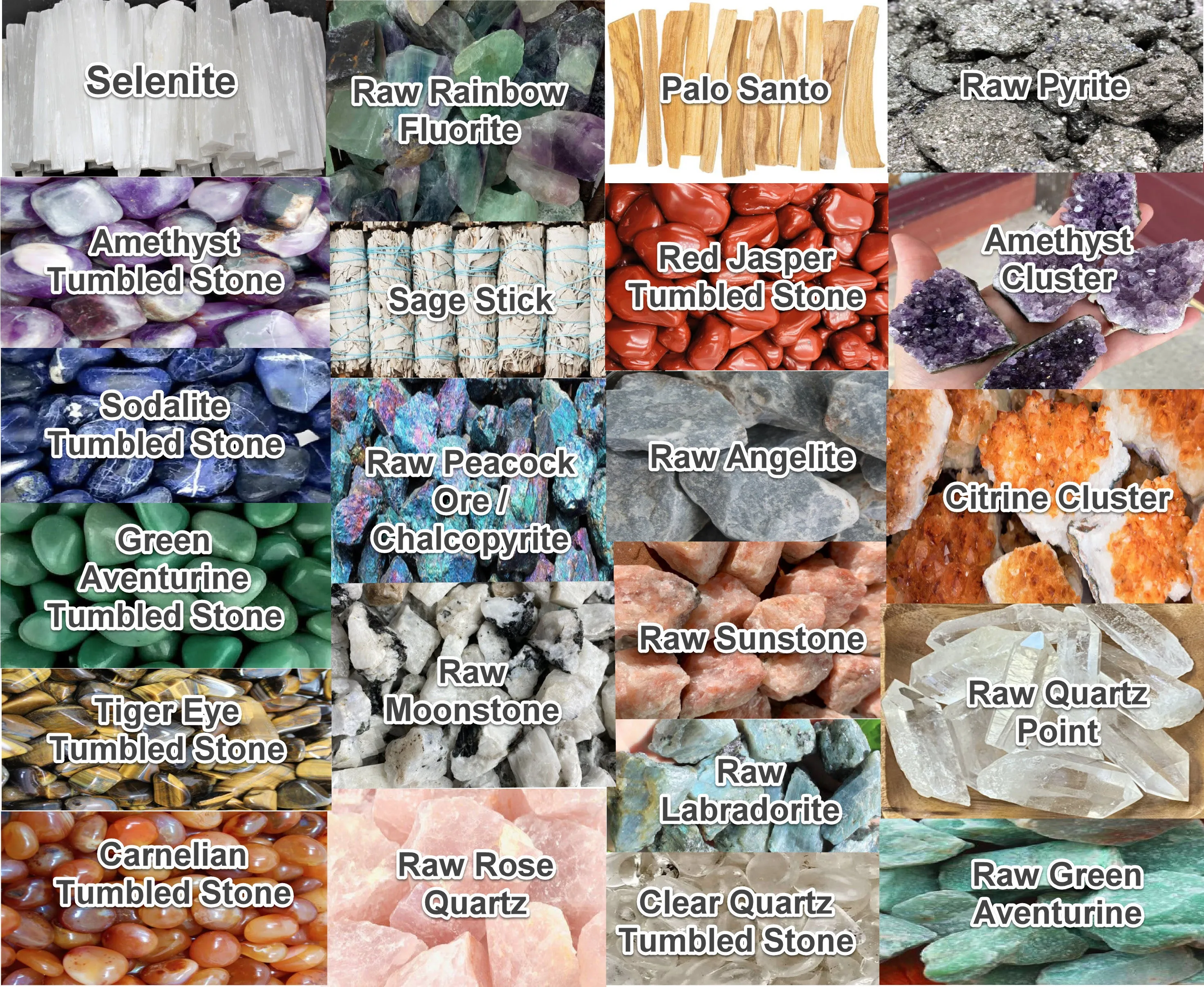 22 pcs Crystal Kit Box - Raw Crystal, Gemstones, Sage, Cluster Kit, Chakra Crystal Set for Beginner Starter, Reiki Mediation Healing Gift