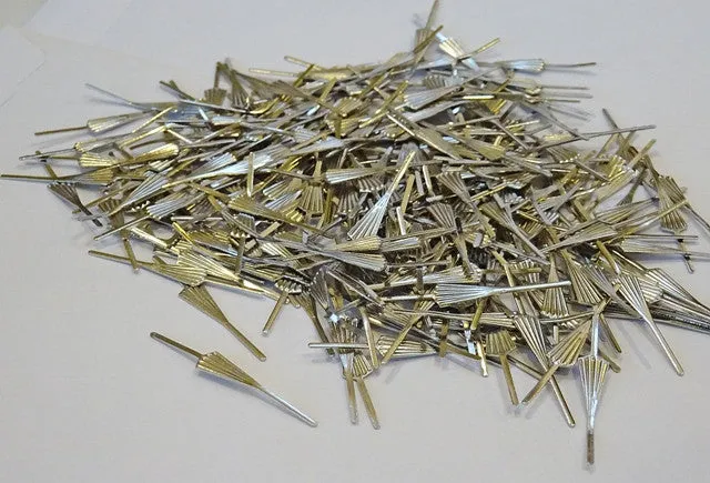 250 Silver Chrome 33 mm Chandelier Arrow Clasps Links for Droplets Beads Crystals Drops