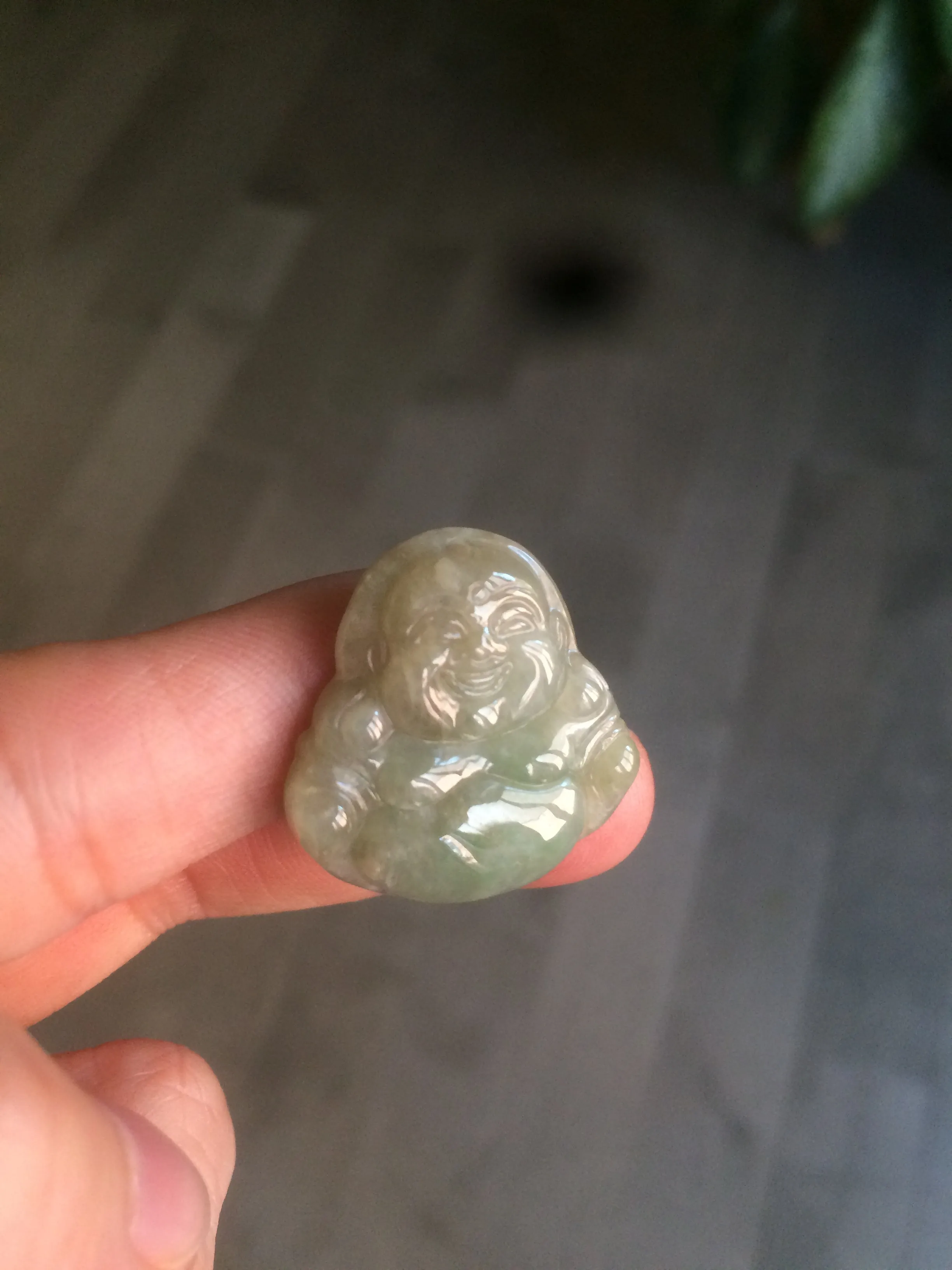 30 pieces of 100% Natural green/gray/yellow happy buddha jadeite Jade pendant group supply wholesale B200