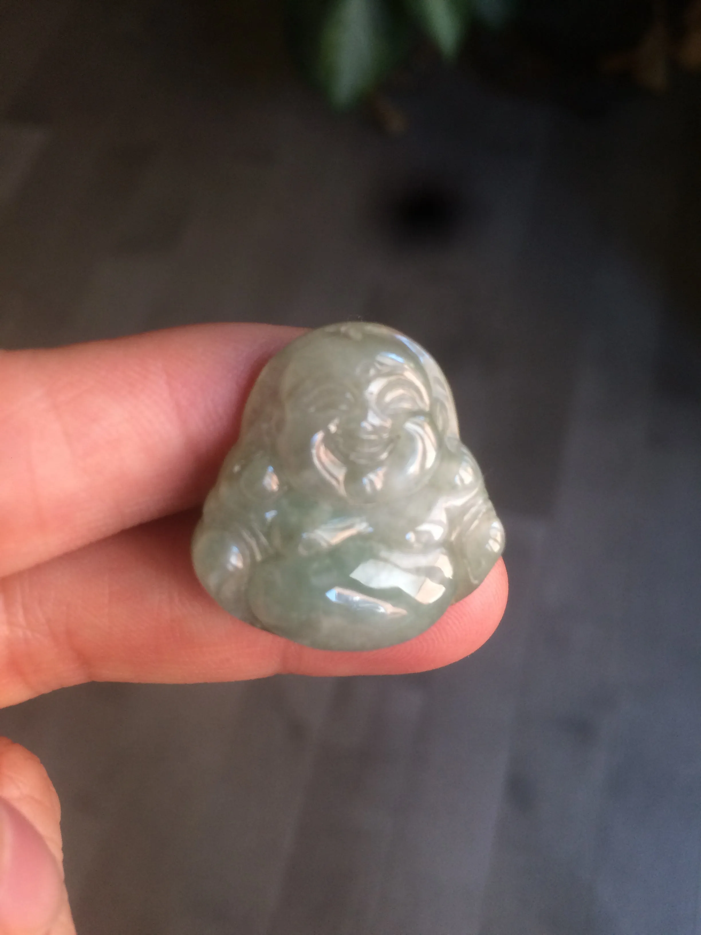 30 pieces of 100% Natural green/gray/yellow happy buddha jadeite Jade pendant group supply wholesale B200