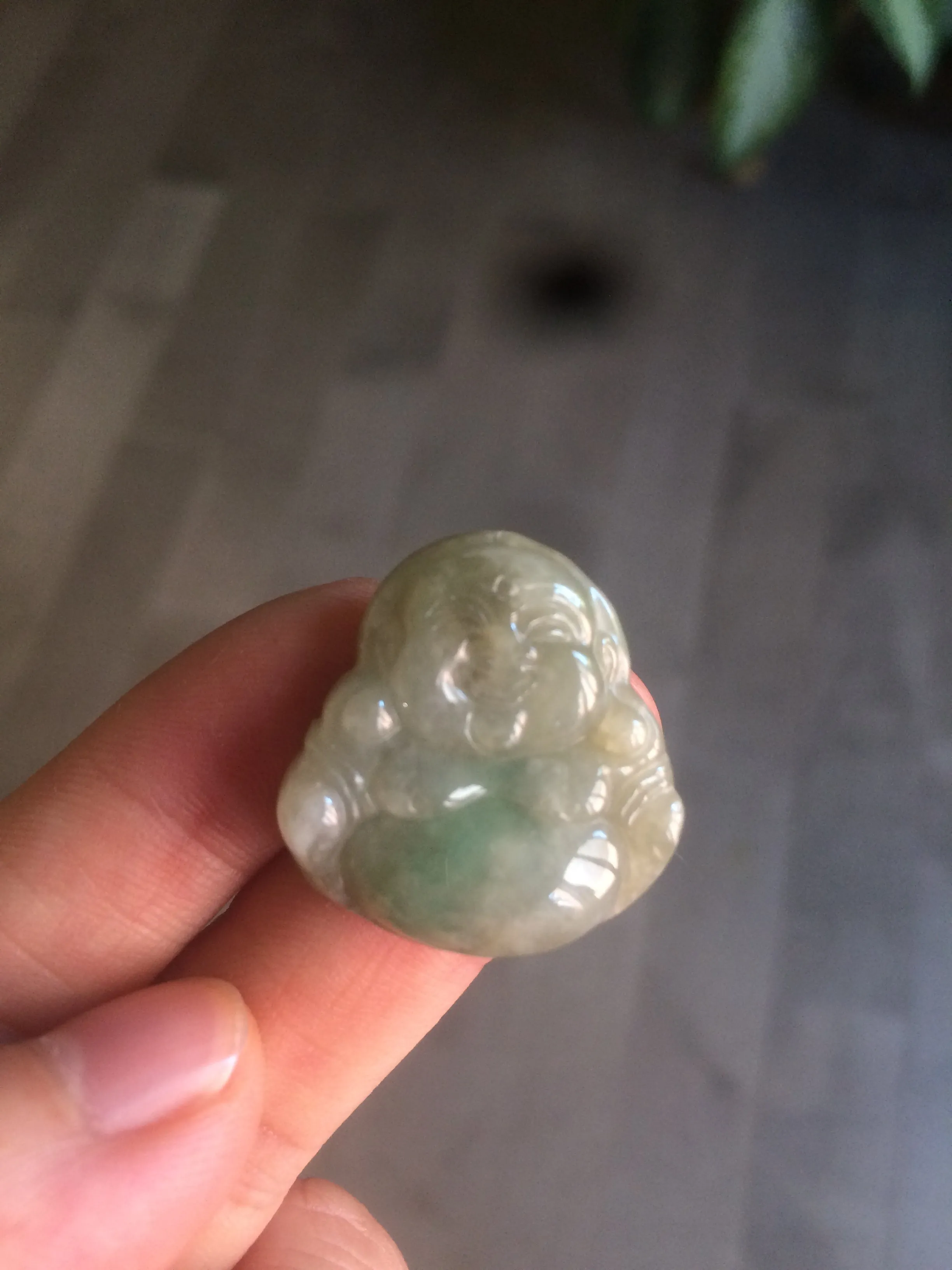 30 pieces of 100% Natural green/gray/yellow happy buddha jadeite Jade pendant group supply wholesale B200