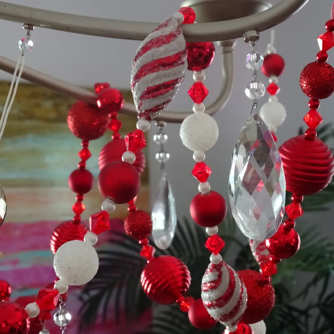 72" ( 6 Feet) Peppermint Ball Garland