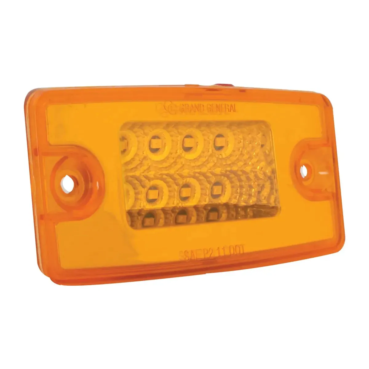 76320 RECT. SPYDER AMBER/AMBER 8 LED FOR FL VISOR/CAB MARKER LIGHT