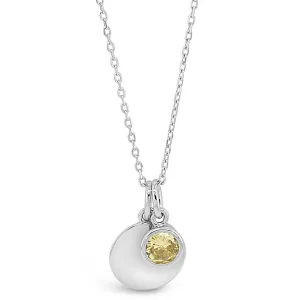 Absolute Sterling Silver Birthstone Necklace - November