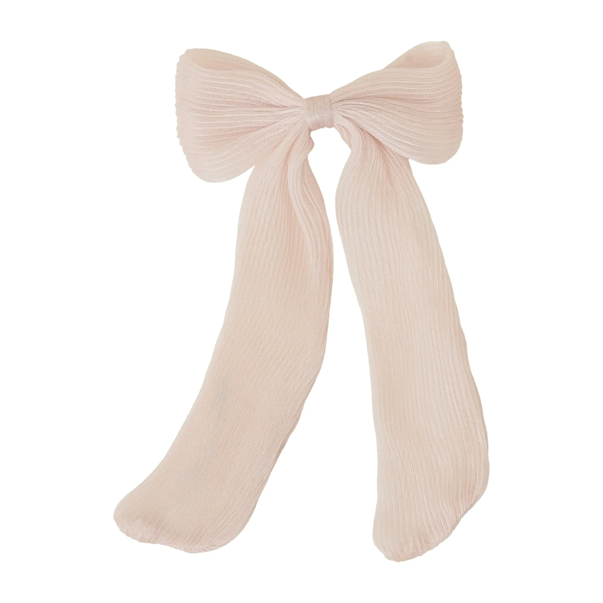 Accessorize London Women Pink Plisse Bow Barrette Hair Clip