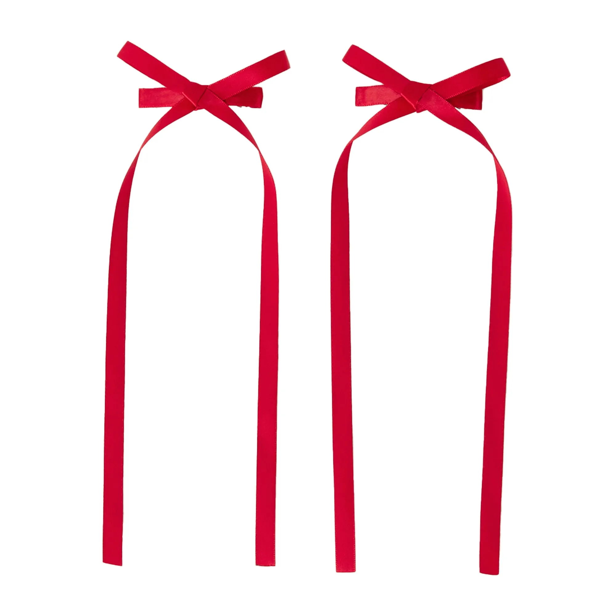 Accessorize London Women Red Mini Hair Bow Clips Set Of 2