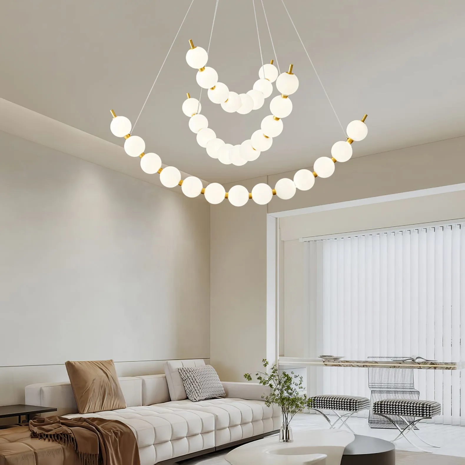 Acrylic Pearls Chandelier