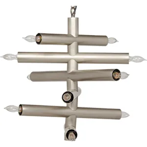 Alex Metal Chandelier With Antique Silver Finish
