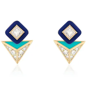 Art Deco Earrings with Diamonds