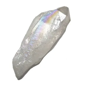 Aura Quartz Point Raw Rainbow Happy Crystal