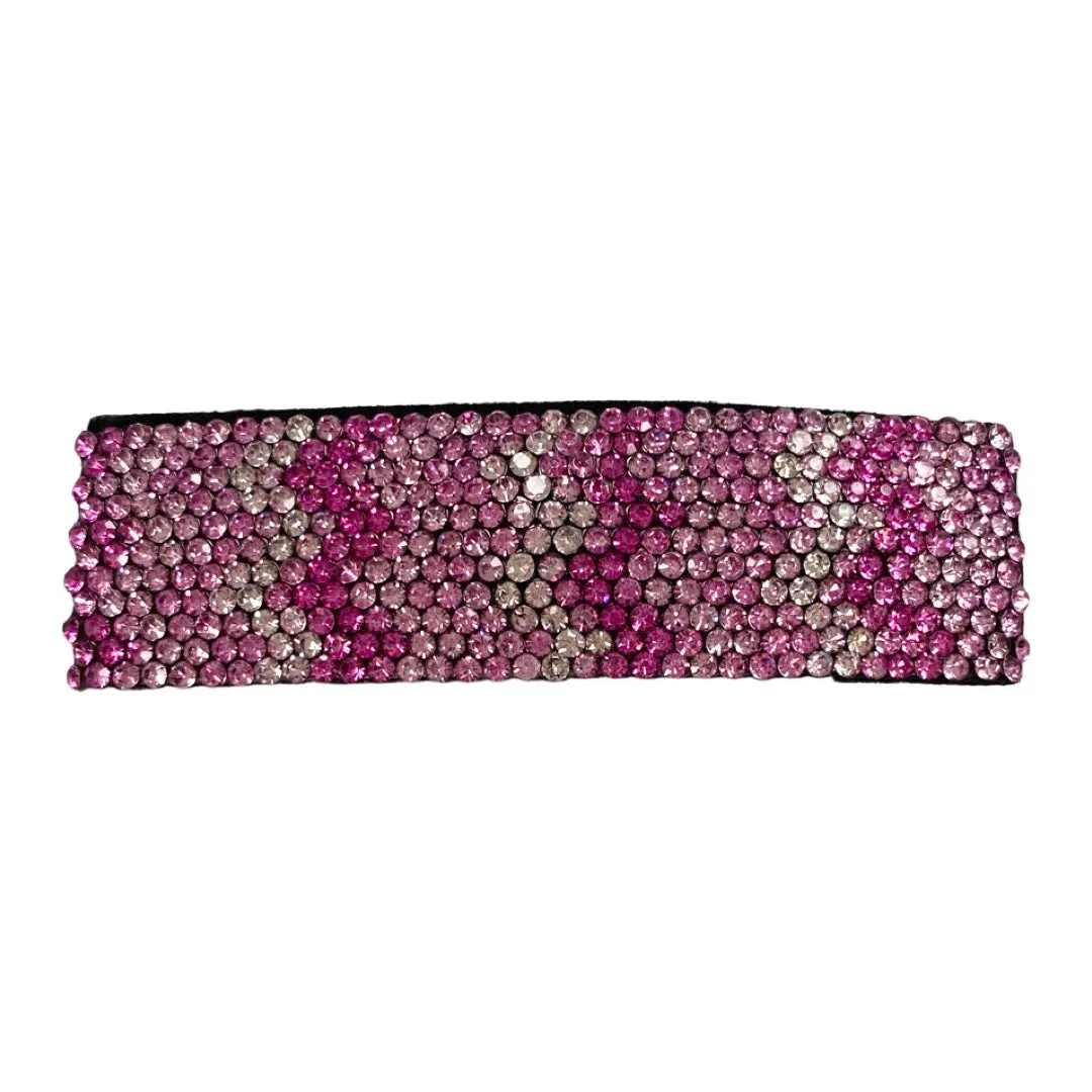 Bari Lynn Fully Crystallized Swarovski Crystal Zig Zag Snap Clip - Pink Multi