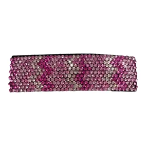 Bari Lynn Fully Crystallized Swarovski Crystal Zig Zag Snap Clip - Pink Multi