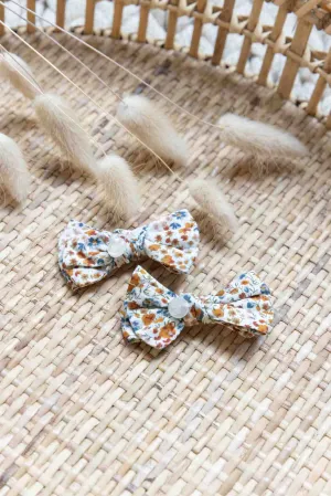 Barrette - Tissu liberty canelle
