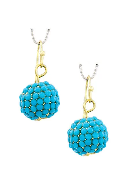 Black Dangle Disco Ball Earrings