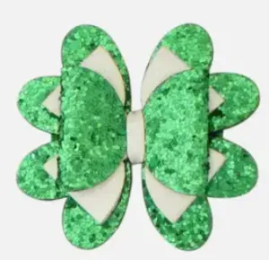 Bows Art - Shamrock Glitter Clip