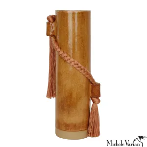 Braid Vase #695 Amber