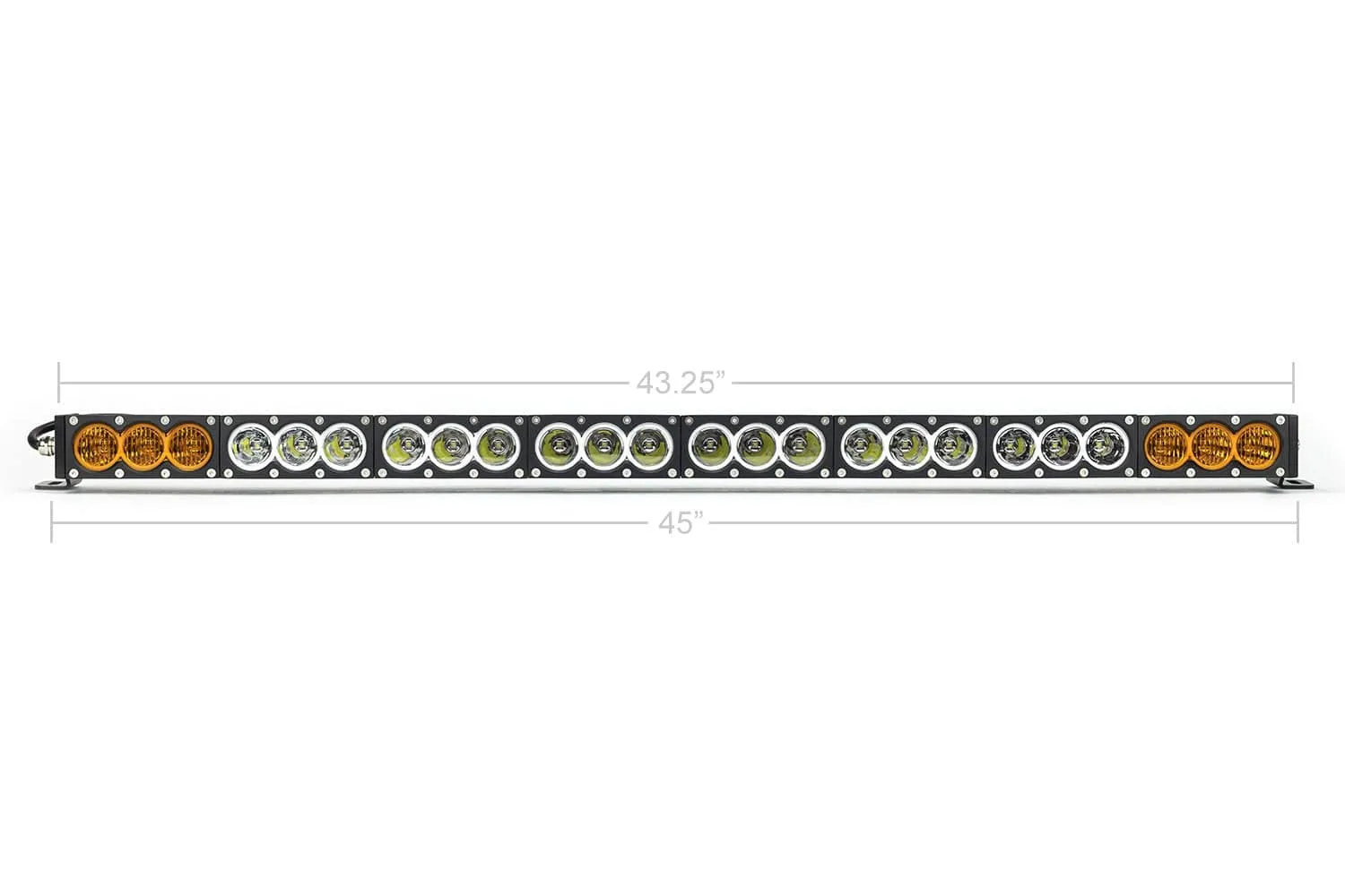 Cali Raised 43" Slim Single Row Amber/White Dual Function LED Bar