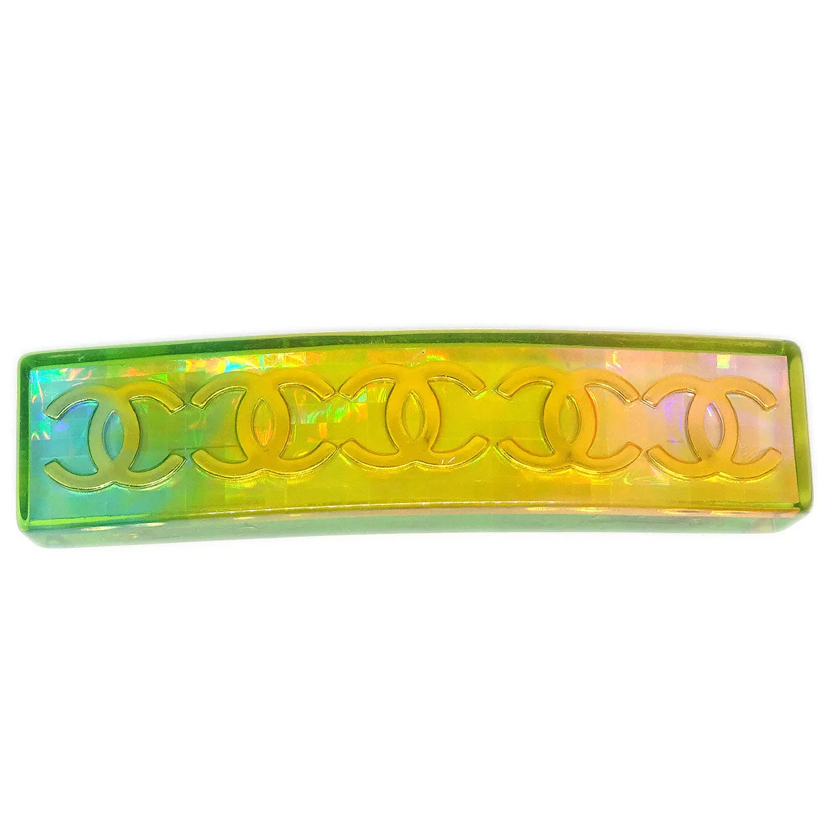 CHANEL 1997 Rainbow Lucite Hair Clip Barrette 61 56450