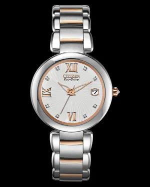 Citizen Women's Marne 33mm Solar Quartz Eco-Drive Watch EO1116-57A