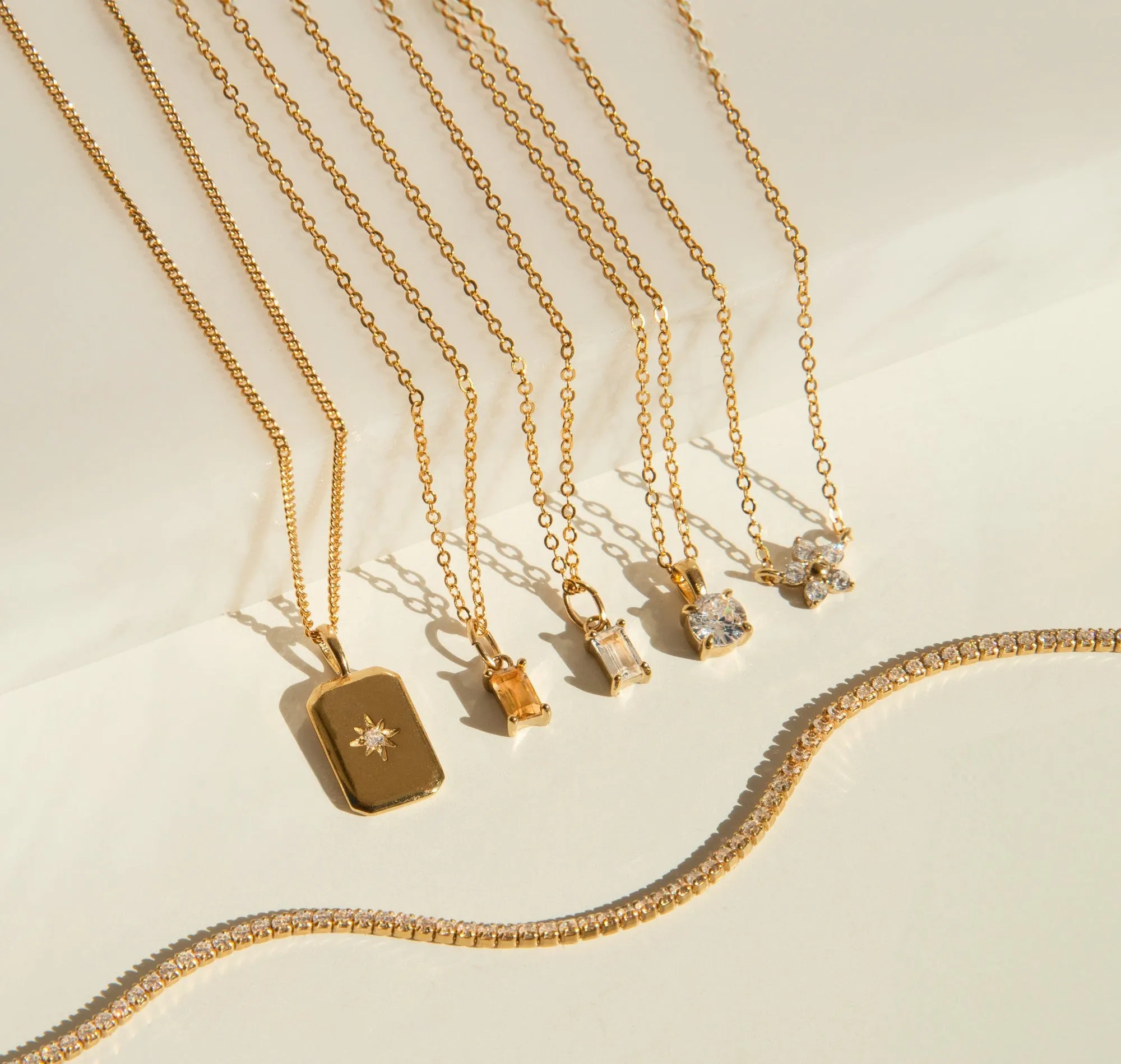 Citrine Baguette Necklace