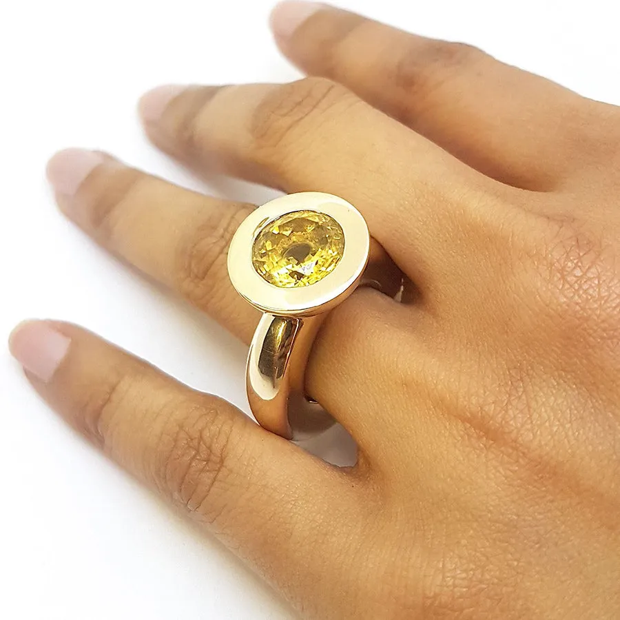 Citrine Bronze Princess Ring
