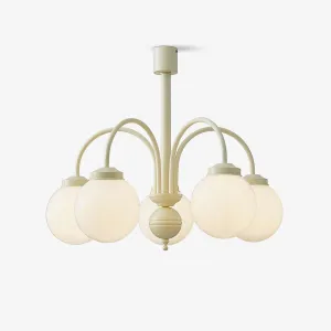 Cream Glass Sphere Chandelier