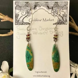 Earrings - Parrot Wing Chrysocola