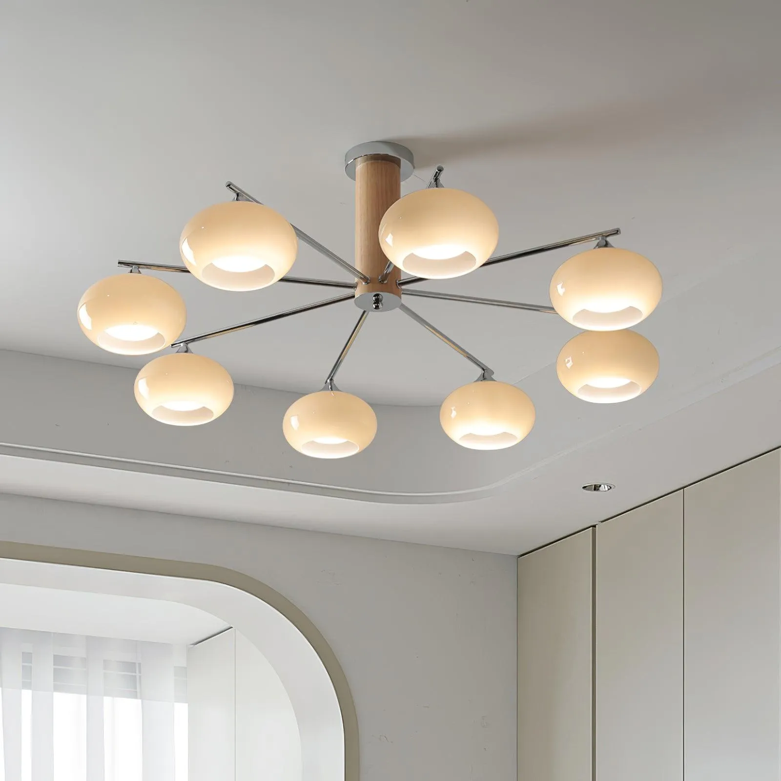 Elliptical Persimmon Chandelier