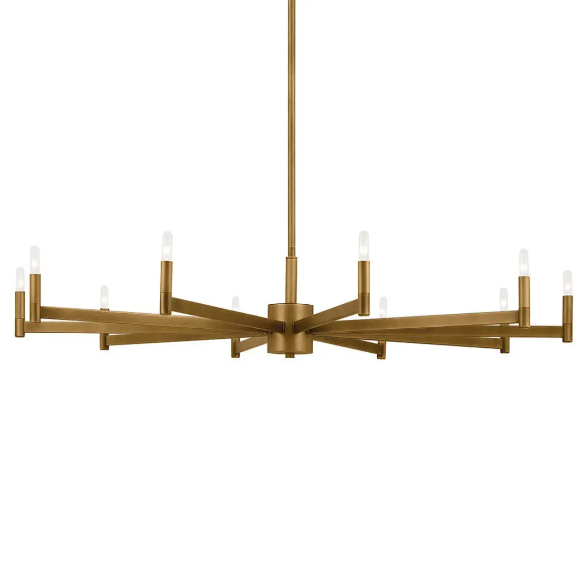 Erzo 48 in. 10 Lights Chandelier Brass Finish