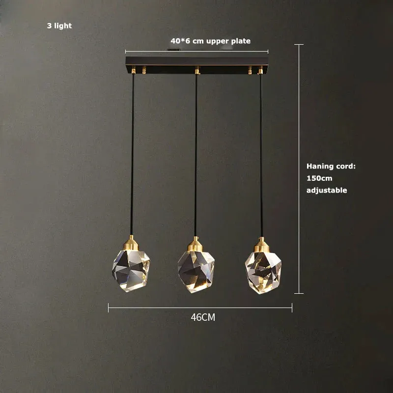 European Gold Black Crystal Chandelier LED Light for Luxury Mansion Home