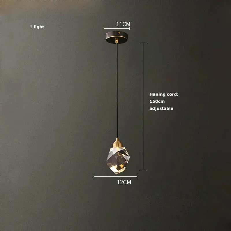 European Gold Black Crystal Chandelier LED Light for Luxury Mansion Home