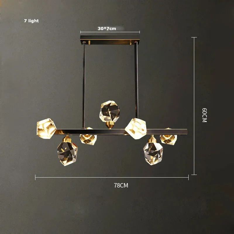European Gold Black Crystal Chandelier LED Light for Luxury Mansion Home