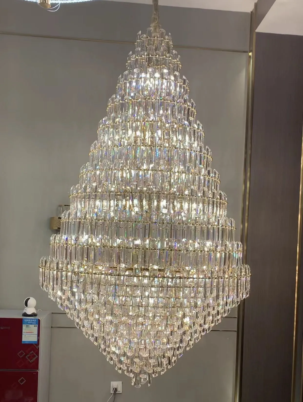 Extra Large Oversized Multi-tiered Crystal Chandelier for Foyer / Entryway