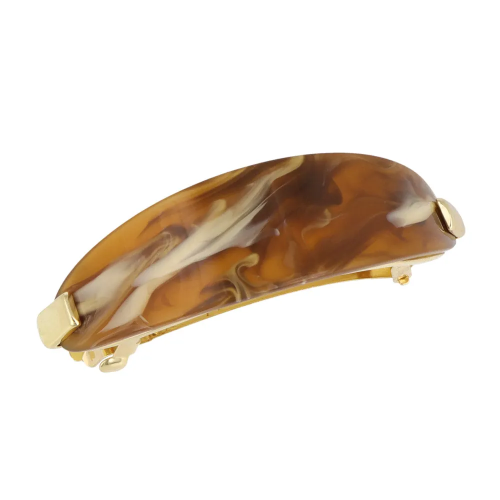 Firm Grip Metal Accent Marble Barrette