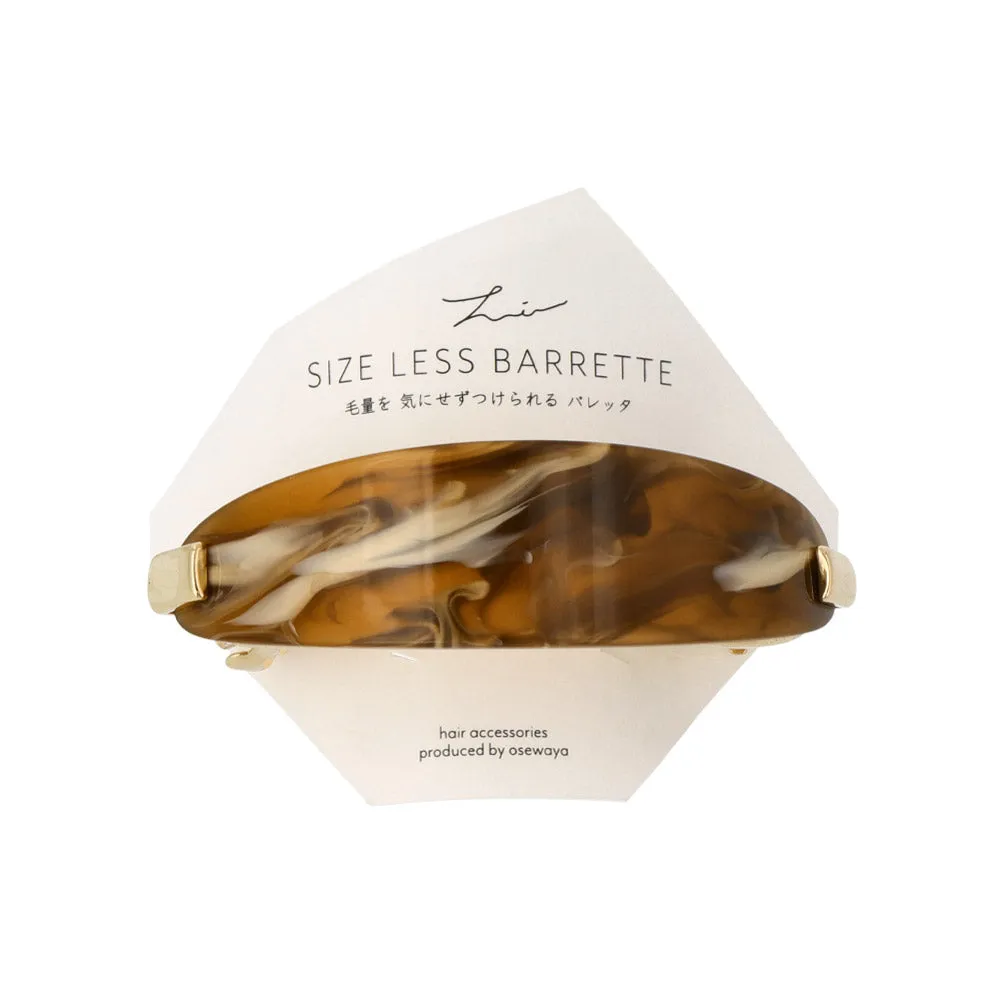 Firm Grip Metal Accent Marble Barrette