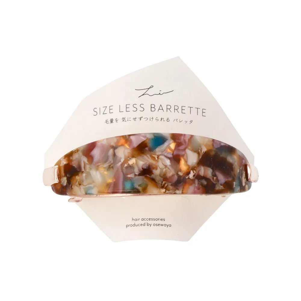 Firm Grip Metal Accent Marble Barrette