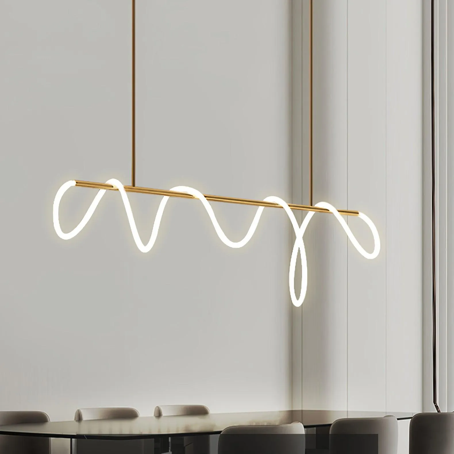 Flexible Linear Curve Chandelier