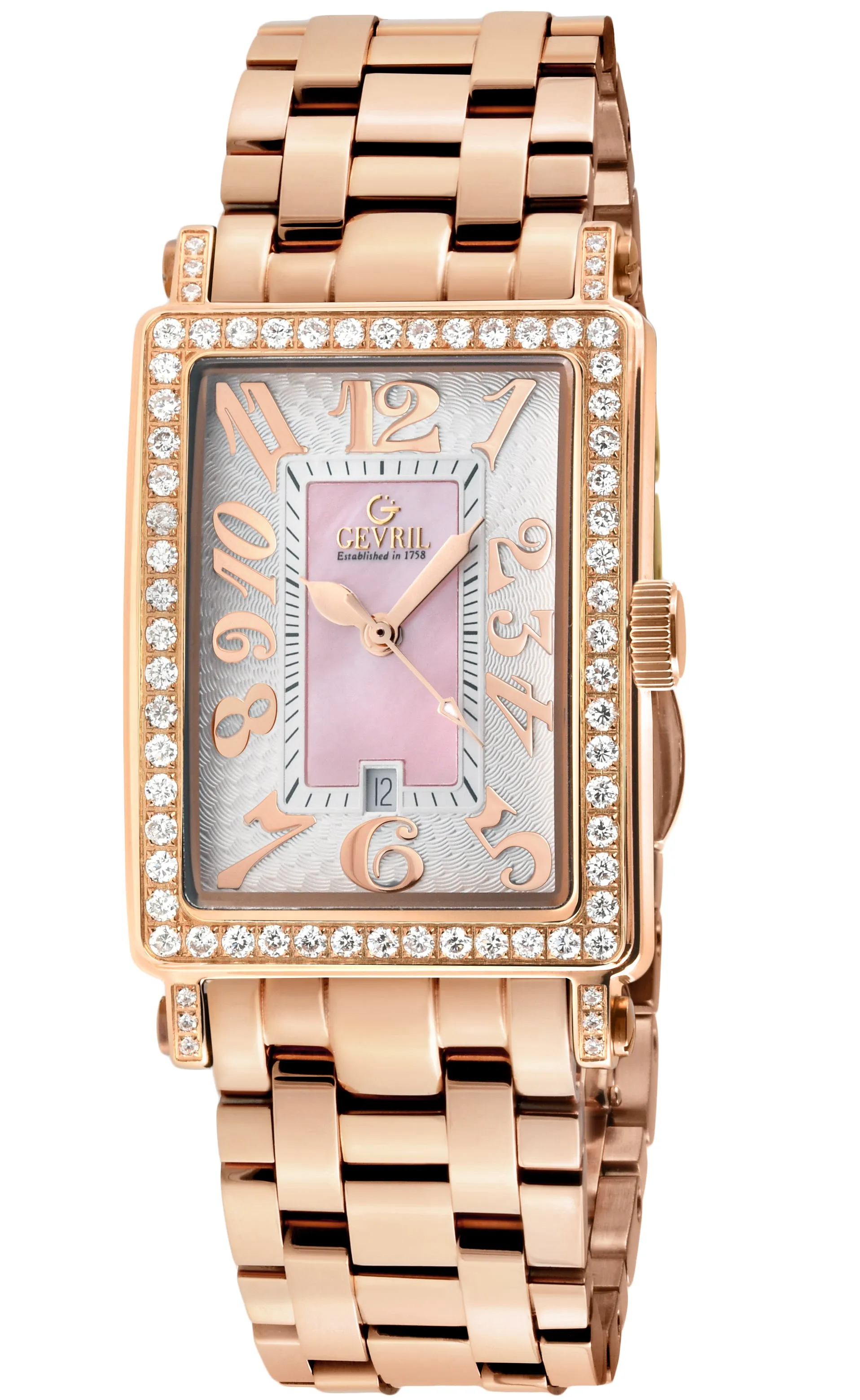 Gevril Women's Avenue of Americas Mini Diamond 32mm Quartz Watch 7345RLB