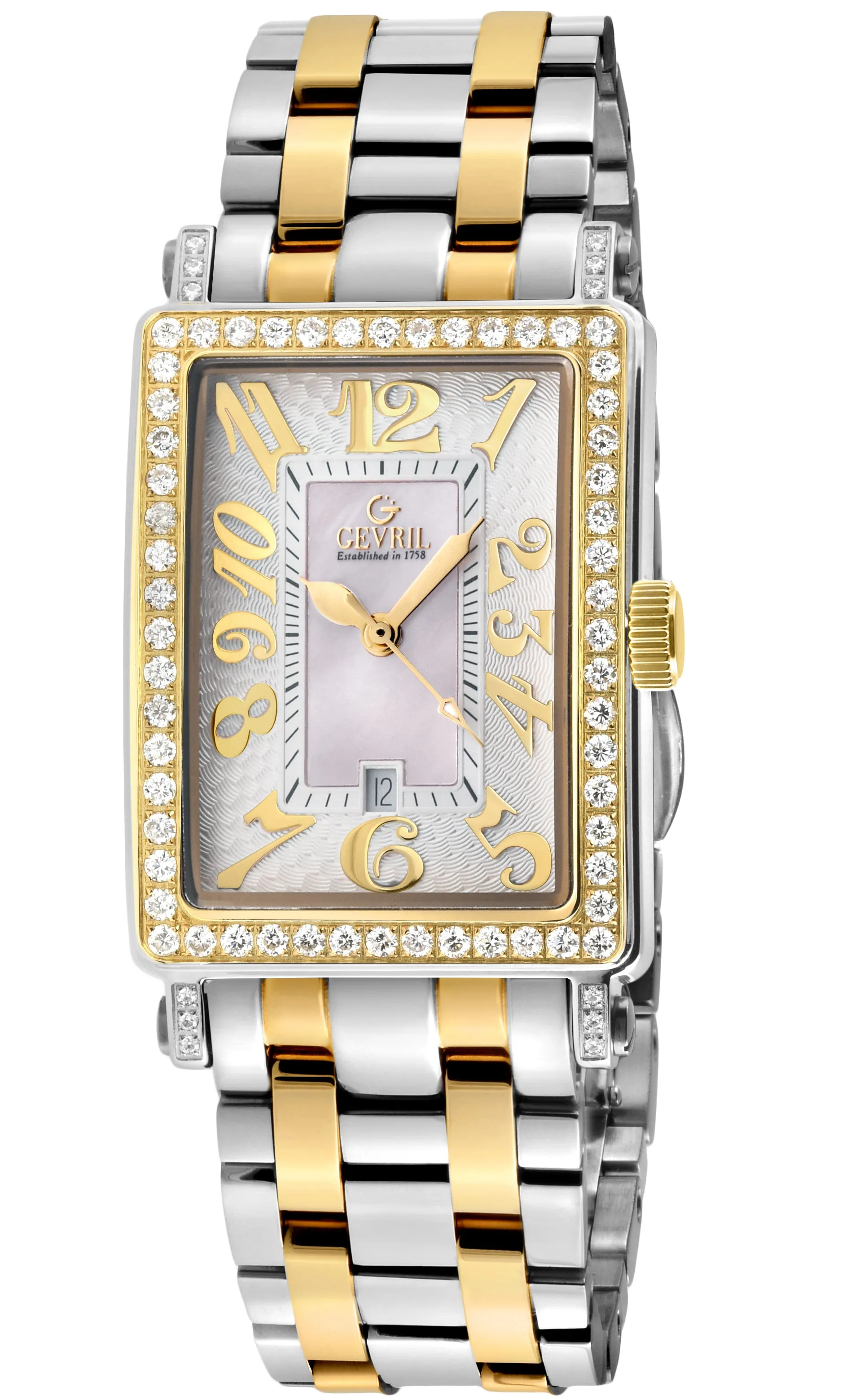 Gevril Women's Avenue of Americas Mini Diamond 32mm Quartz Watch 7544YLB