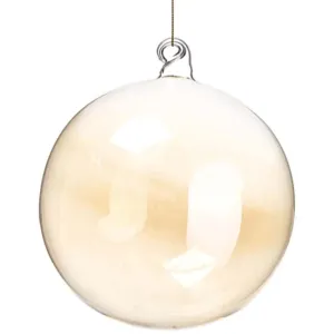 Glass Ball Ornament Amber 6in