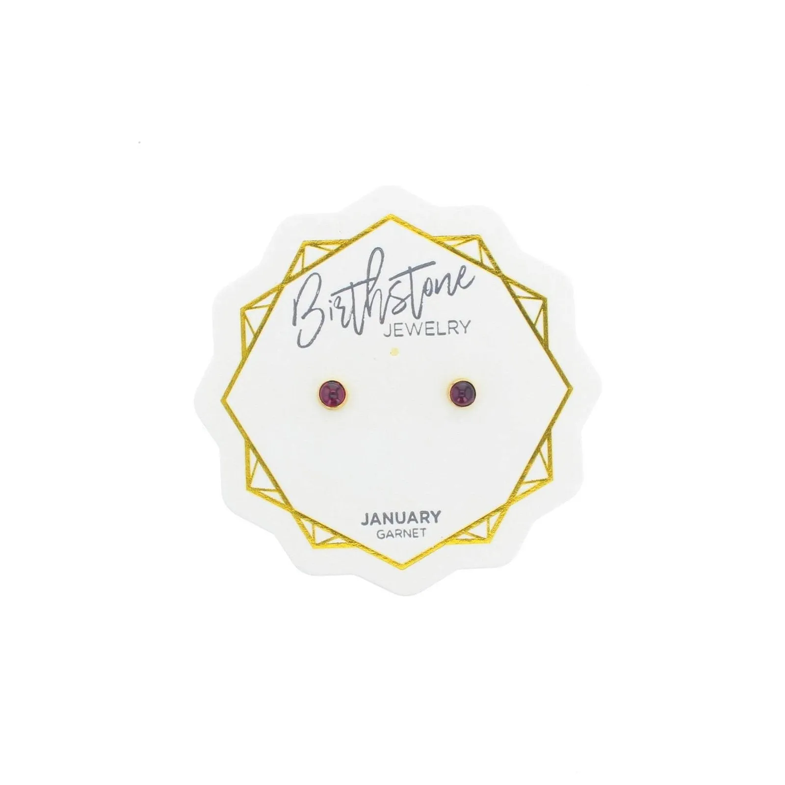 GOLD BIRTHSTONE STUD EARRINGS