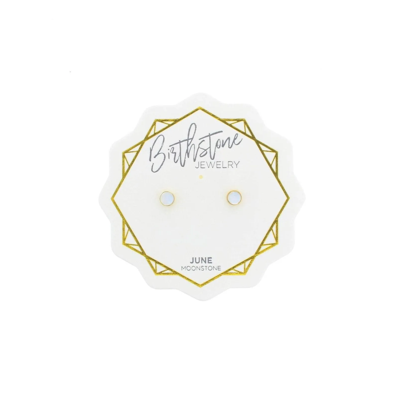 GOLD BIRTHSTONE STUD EARRINGS