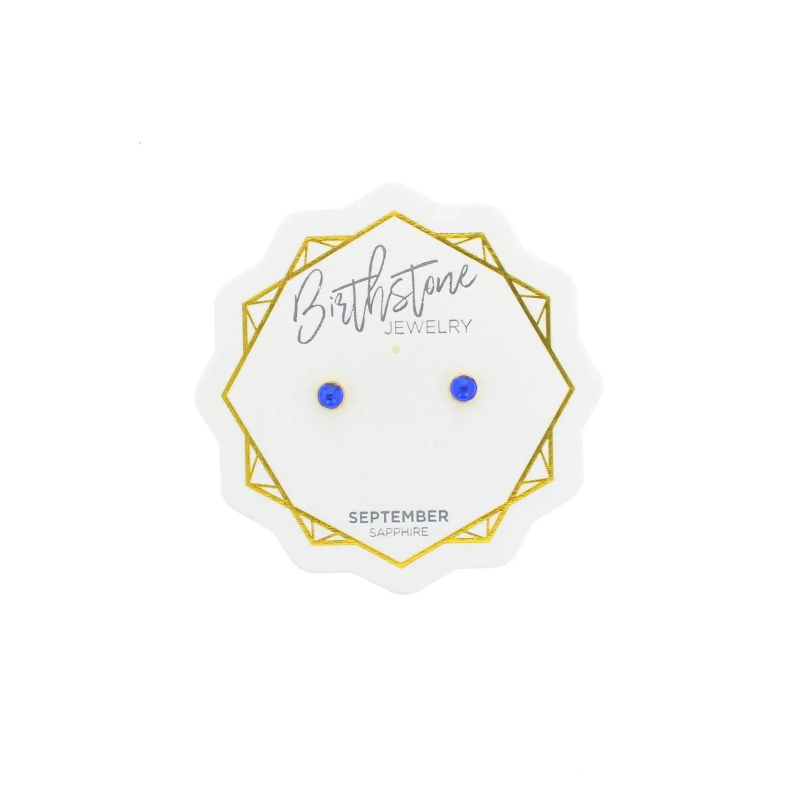 GOLD BIRTHSTONE STUD EARRINGS