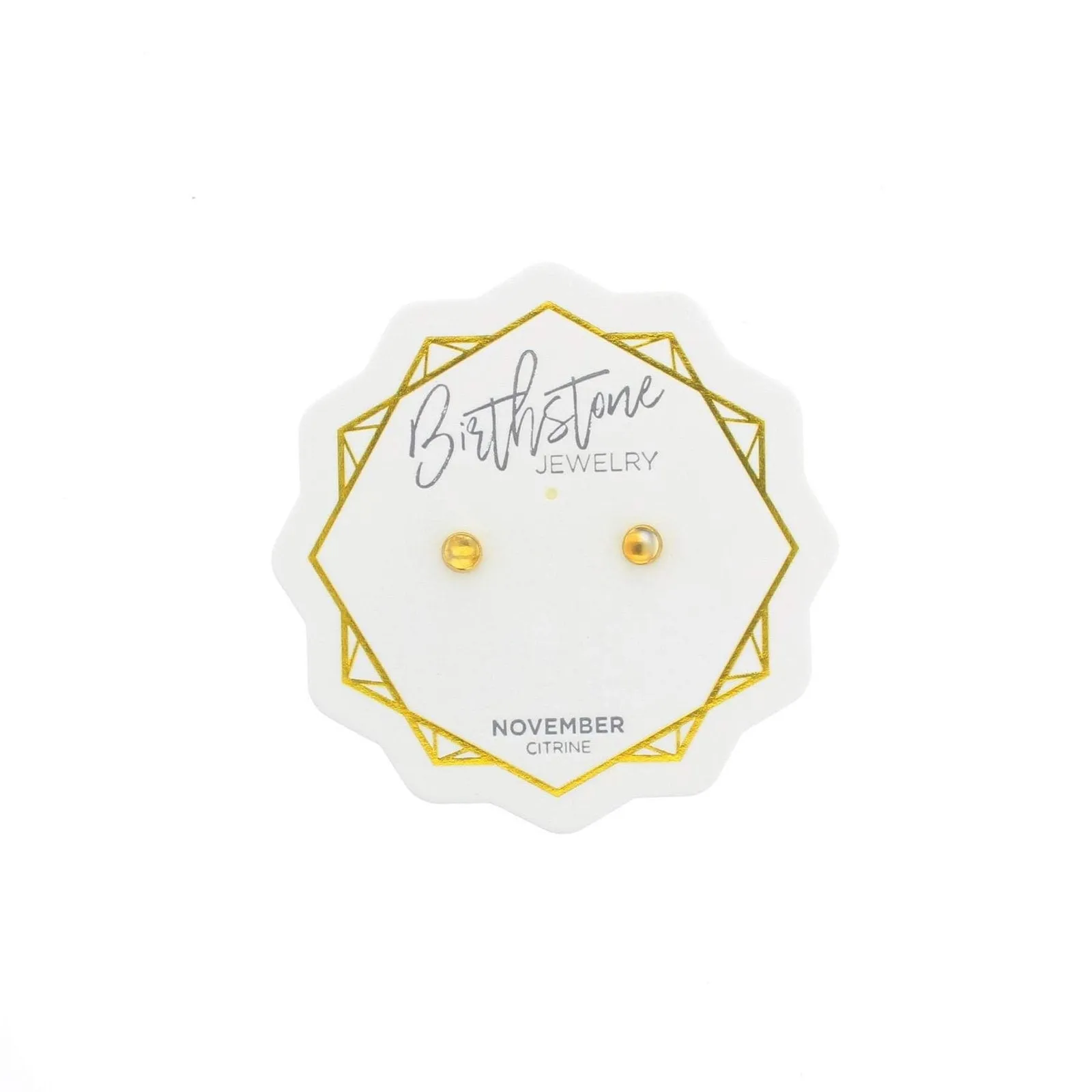 GOLD BIRTHSTONE STUD EARRINGS