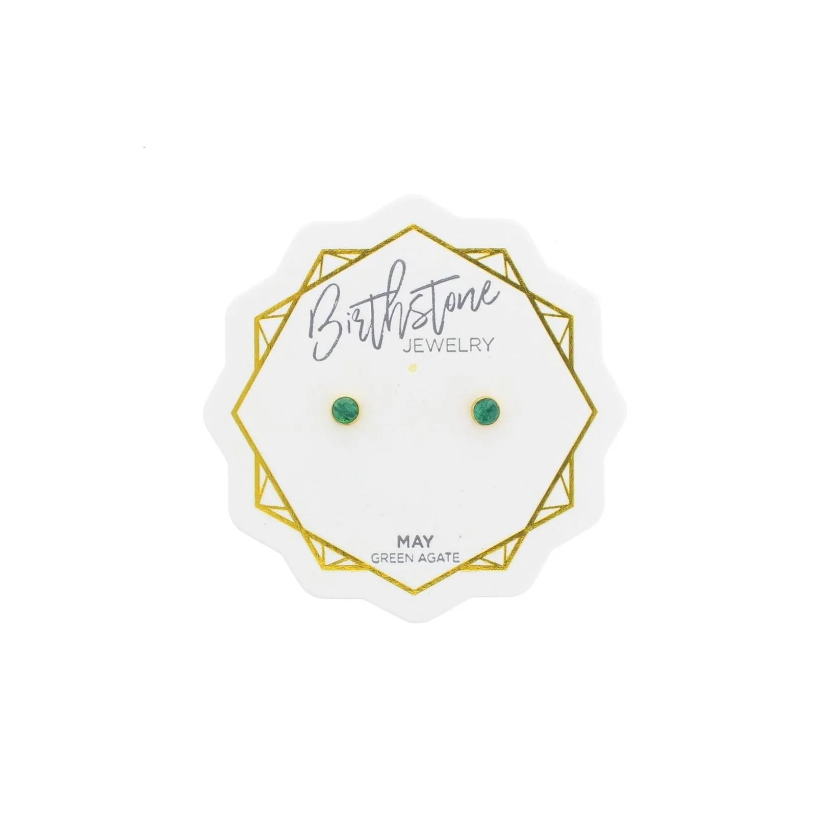 GOLD BIRTHSTONE STUD EARRINGS