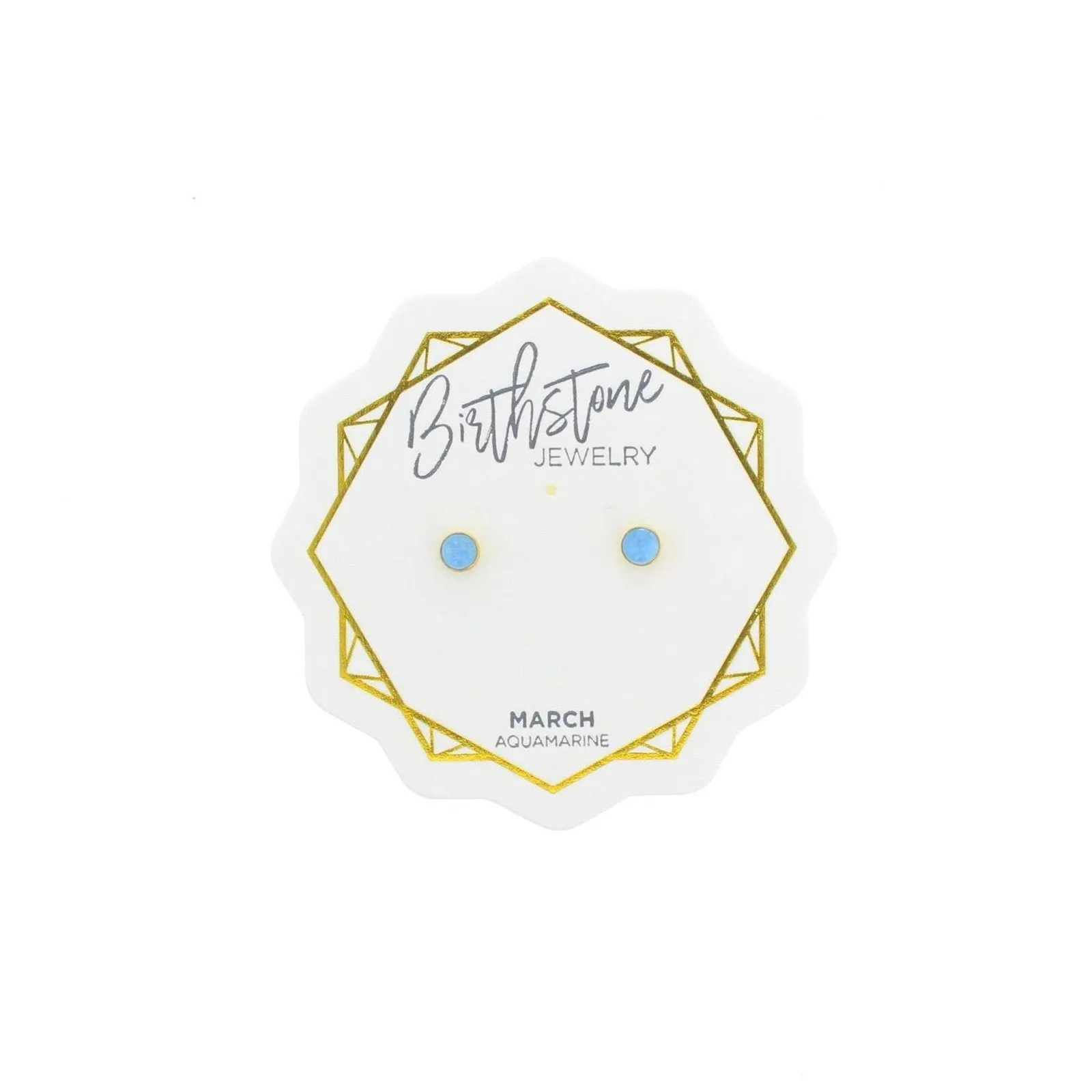 GOLD BIRTHSTONE STUD EARRINGS