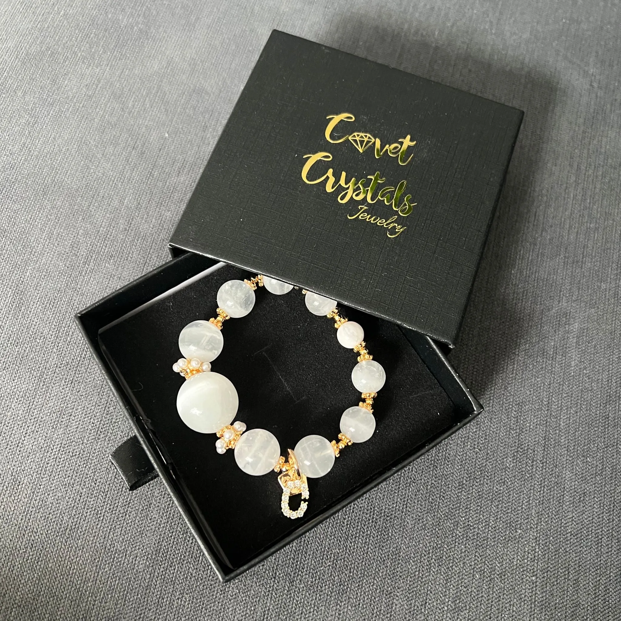 Gold Sheen Obsidian & Smoky Quartz Baby Bracelet